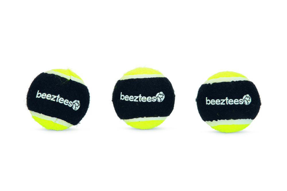 Beeztees Fetch Sponsbal - Hondenspeelgoed - Zwart Geel - 27x6.3x6.5 cm