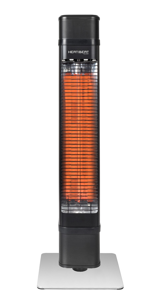 Eurom Heat and Beat - Staande terrasverwarmer - Zwart - 2200 W