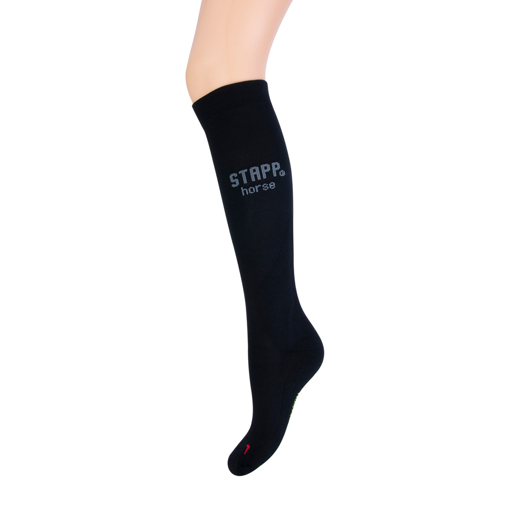Stapp Horse Compressie - Paardrijsokken - Zwart - 39-42
