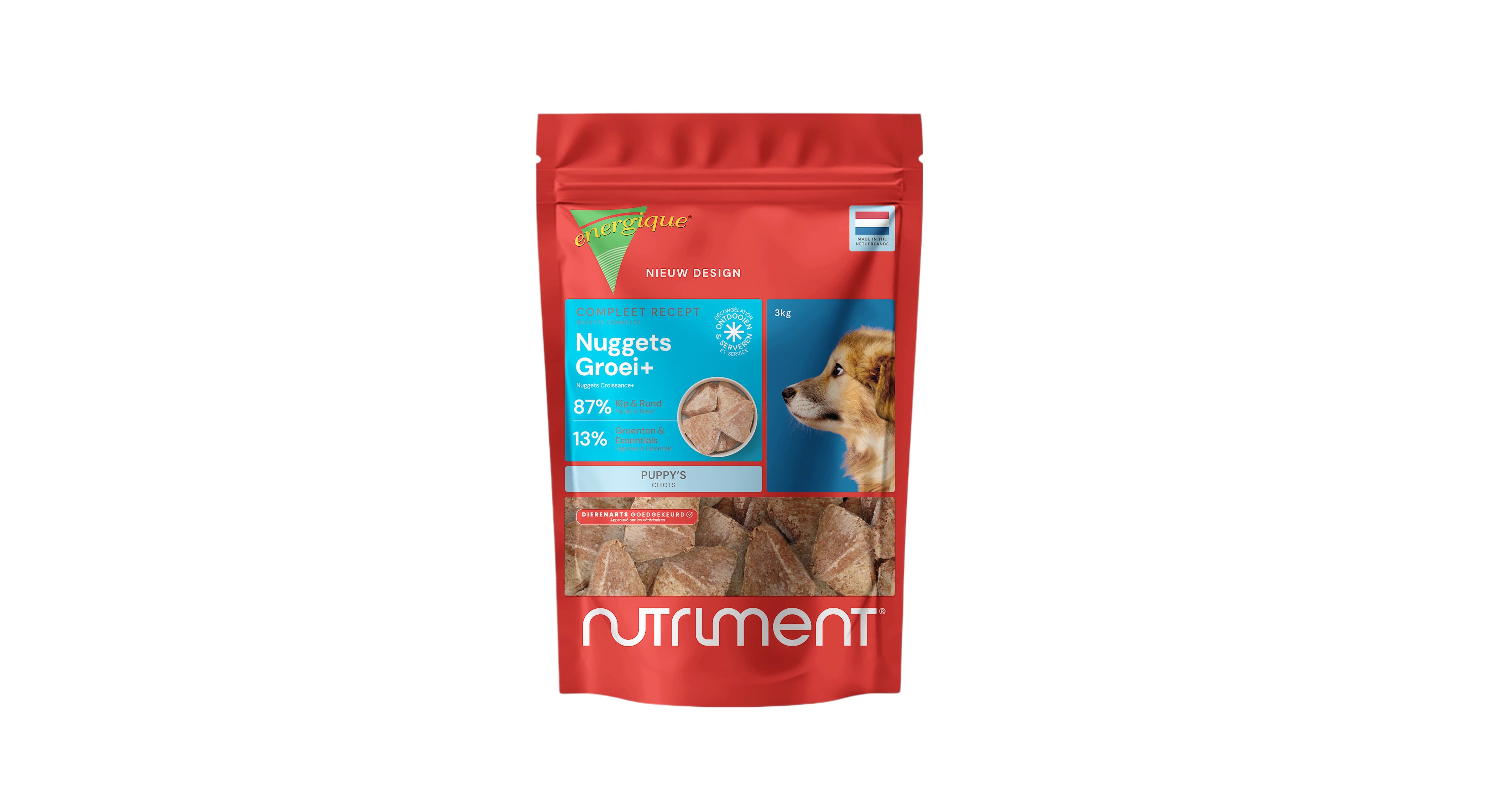 Energique Puppy - Vers Vlees - Hondenvoer - 3 Kilogram - rund, kip Energique Puppy - Vers Vlees - Hondenvoer - 3 Kilogram - rund, kip