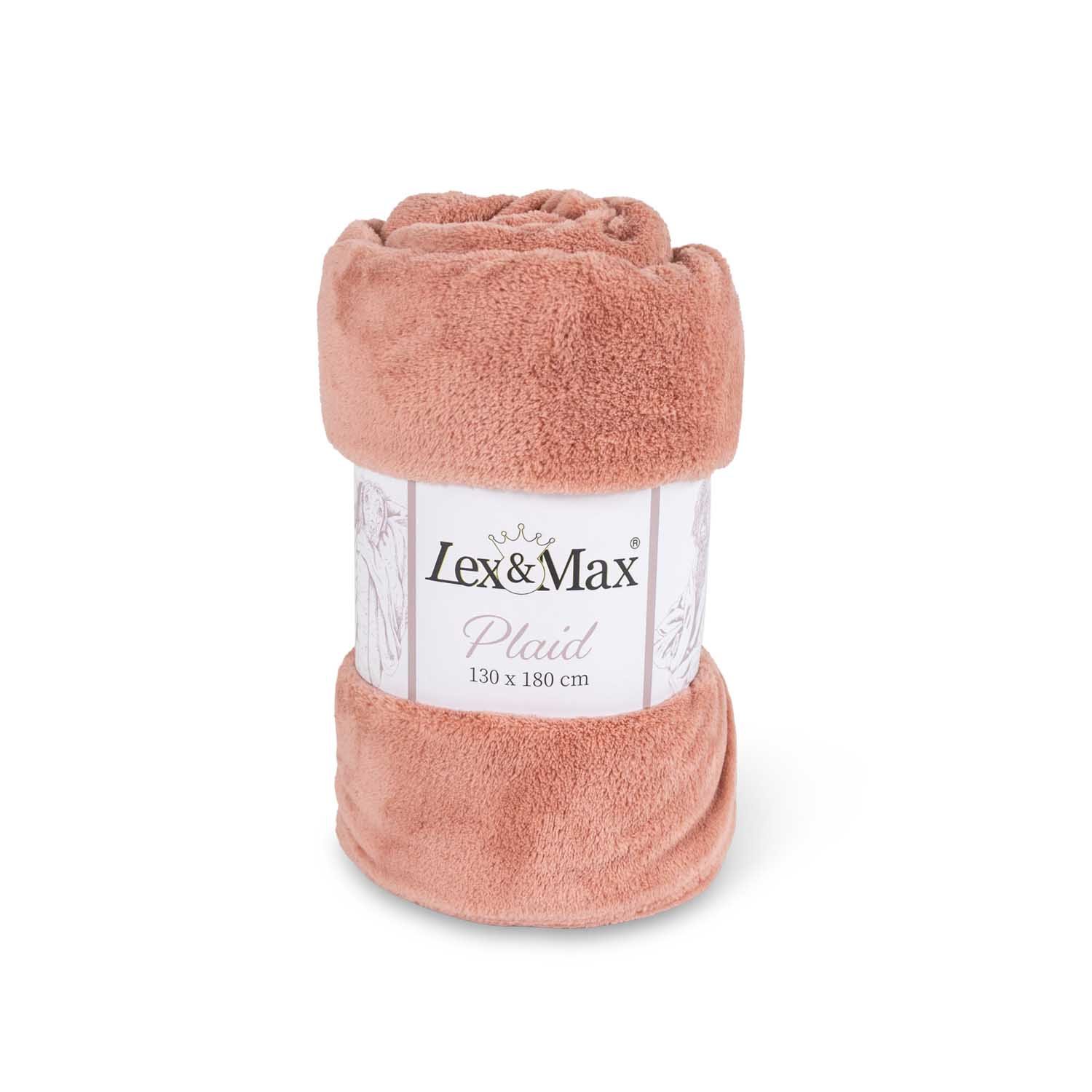 Lex & Max Fleeceplaid - Hondendeken - Roze - 1x180x130 cm