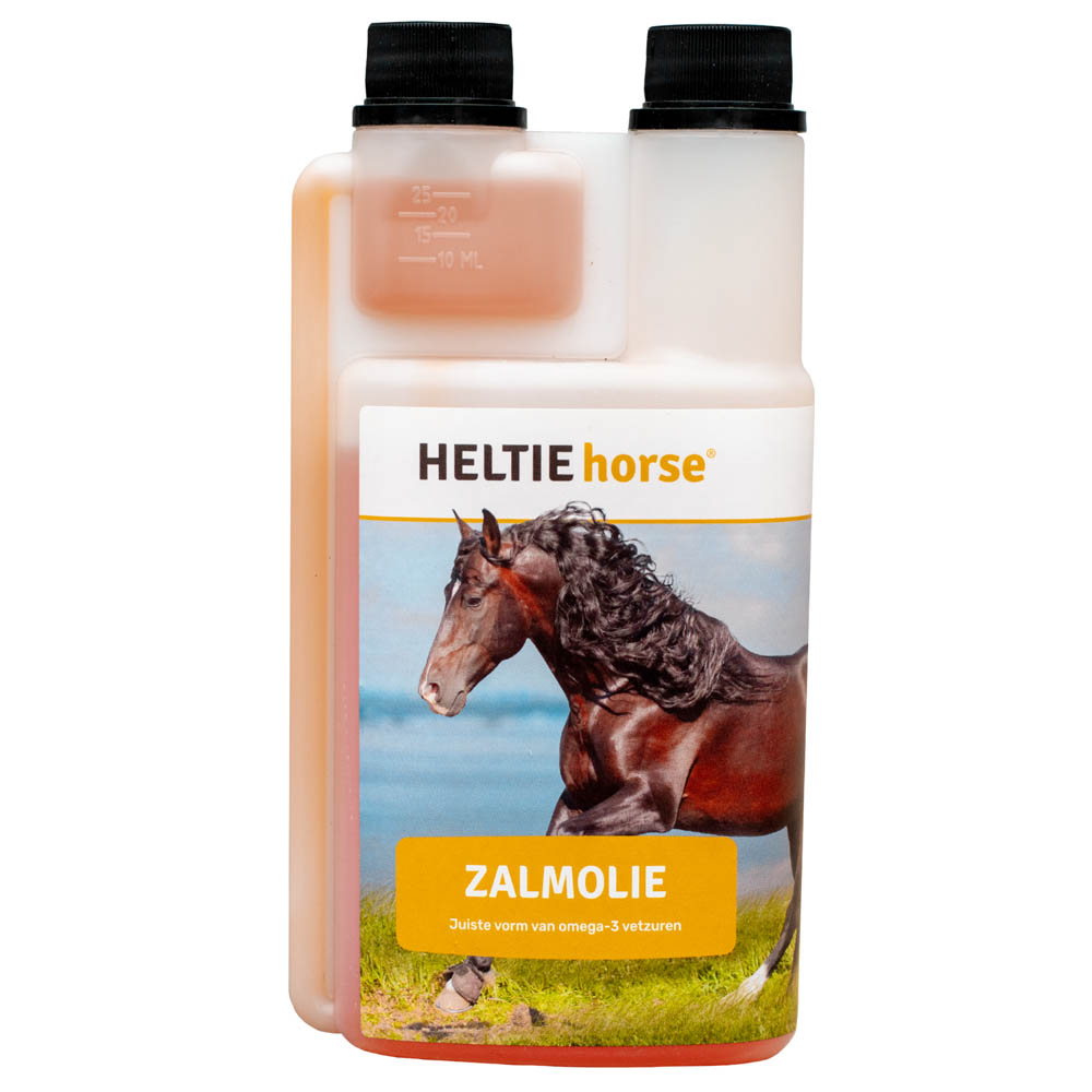 Heltie Horse Zalmolie - Paardensupplement - 1 Liter - Flacon