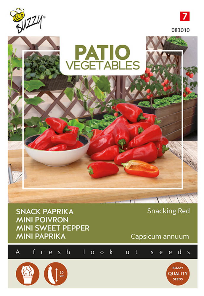 Buzzy Patio Veggies Paprika Snacking Red - Groentezaden