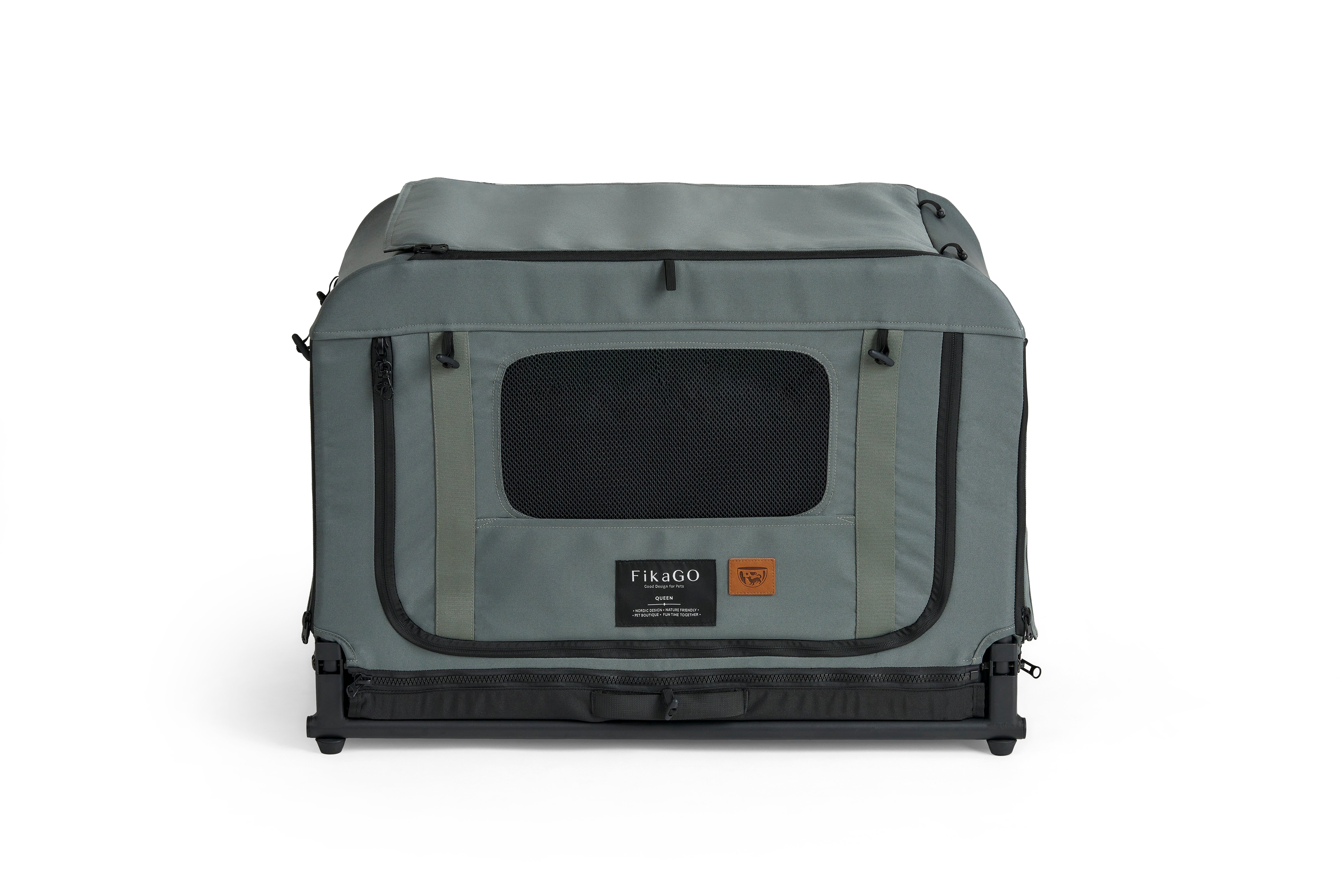 Fikago Queen - tot 30 kg - Hondenbench - Groen - 50x71x45 cm