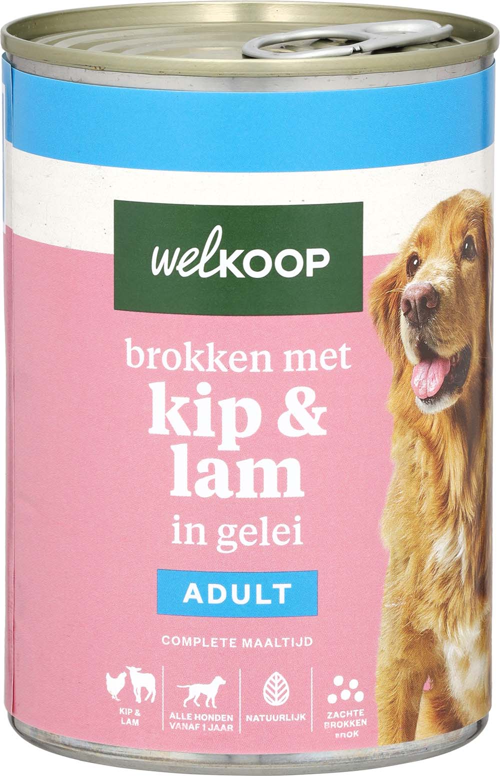 Welkoop Brokken in gelei - Hondenvoer - 400 Gram - lam