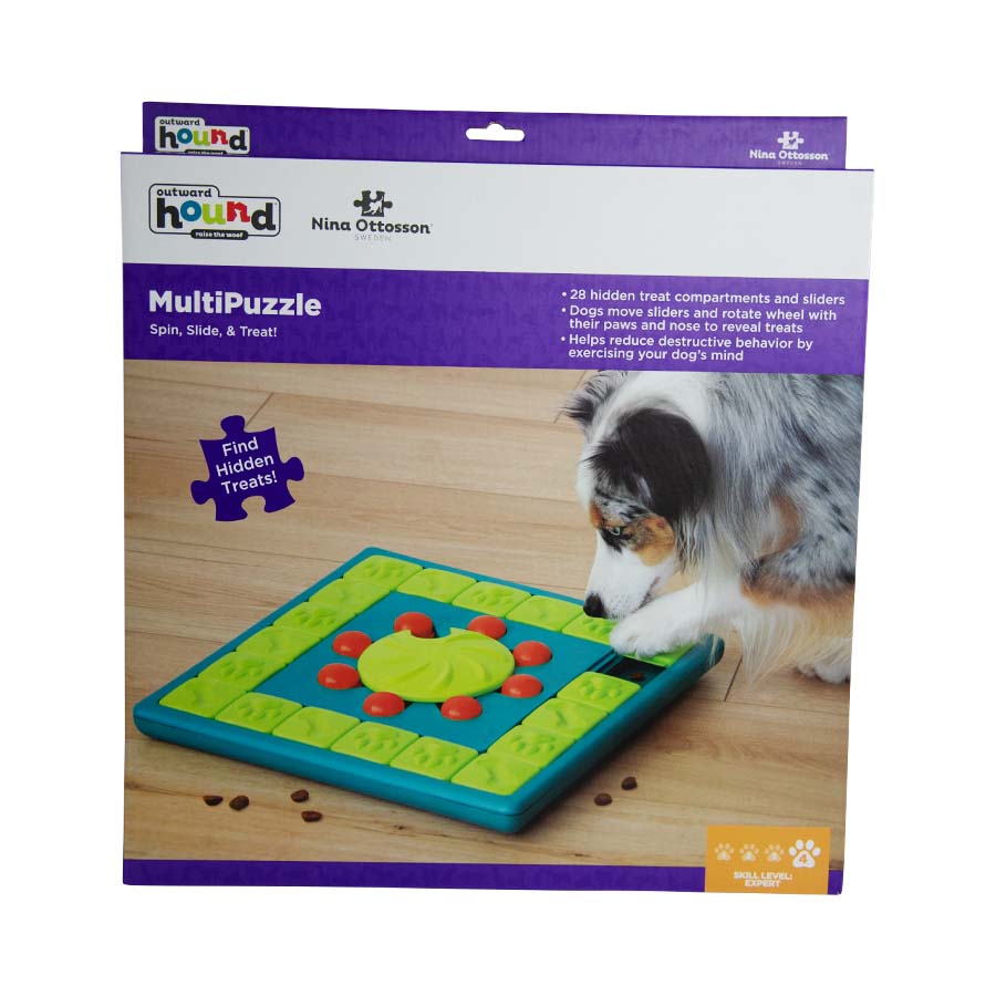 Nina Ottosson Multi Puzzel - Puzzel - Hondenspeelgoed - multi - 4.5x38.3x38.3 cm