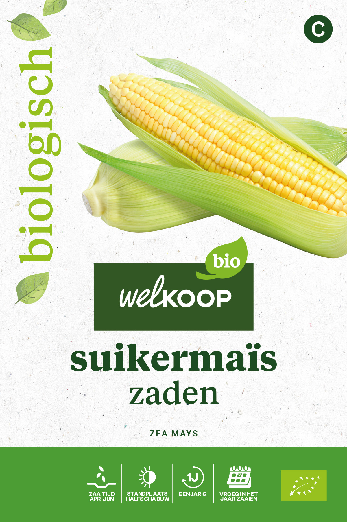 Welkoop Bio - Suikermaïs Zaden - 3 Gram