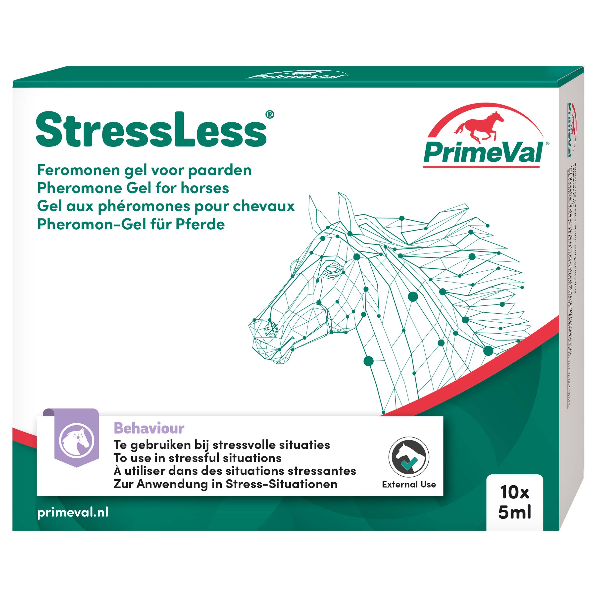 Primeval Stressless Feromonen Gel - Kalmeringssupplement - Paard - 50 Milliliter
