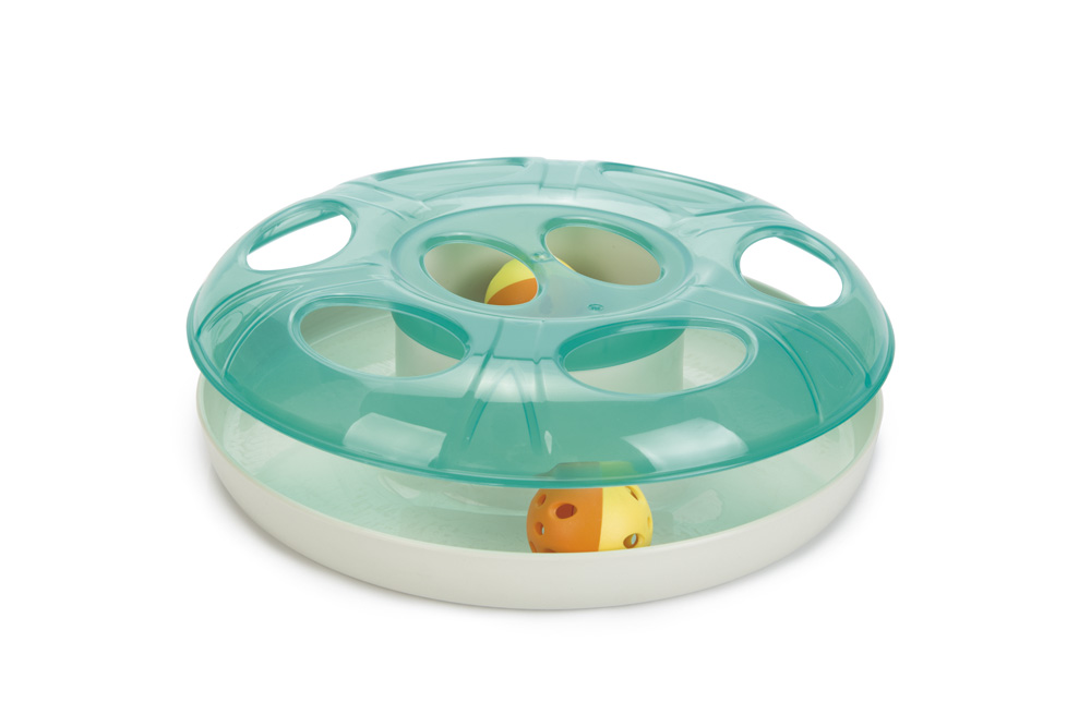 Beeztees Trainingswiel Scudie - Kattenspeeltje - Grijs - 25 cm