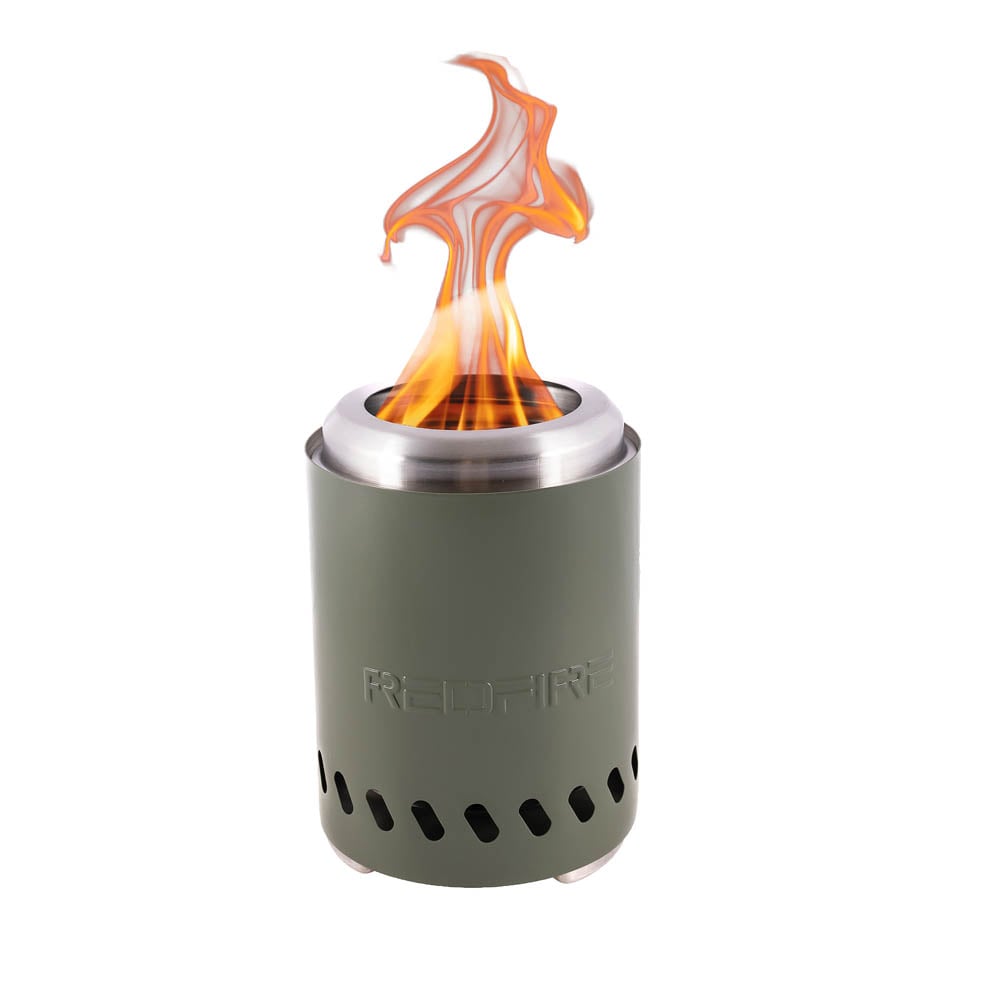 RedFire Volcano Pellet - Tafelhaard S - Rond - Groen - Rvs - 14 cm - S