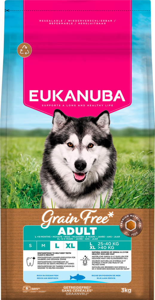Eukanuba Graanvrij Adult Large Breed - Hondenvoer - 3 Kilogram - nvt Eukanuba Graanvrij Adult Large Breed - Hondenvoer - 3 Kilogram - nvt
