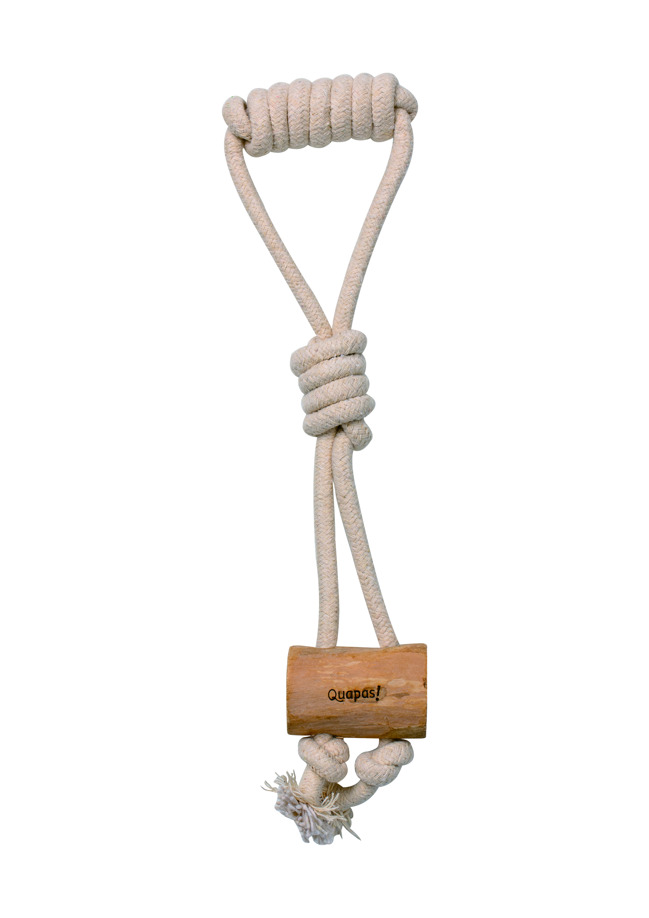 Quapas Koffiehout Cork - Hondenspeelgoed  - bruin/wit - 42x11x6 cm - Small