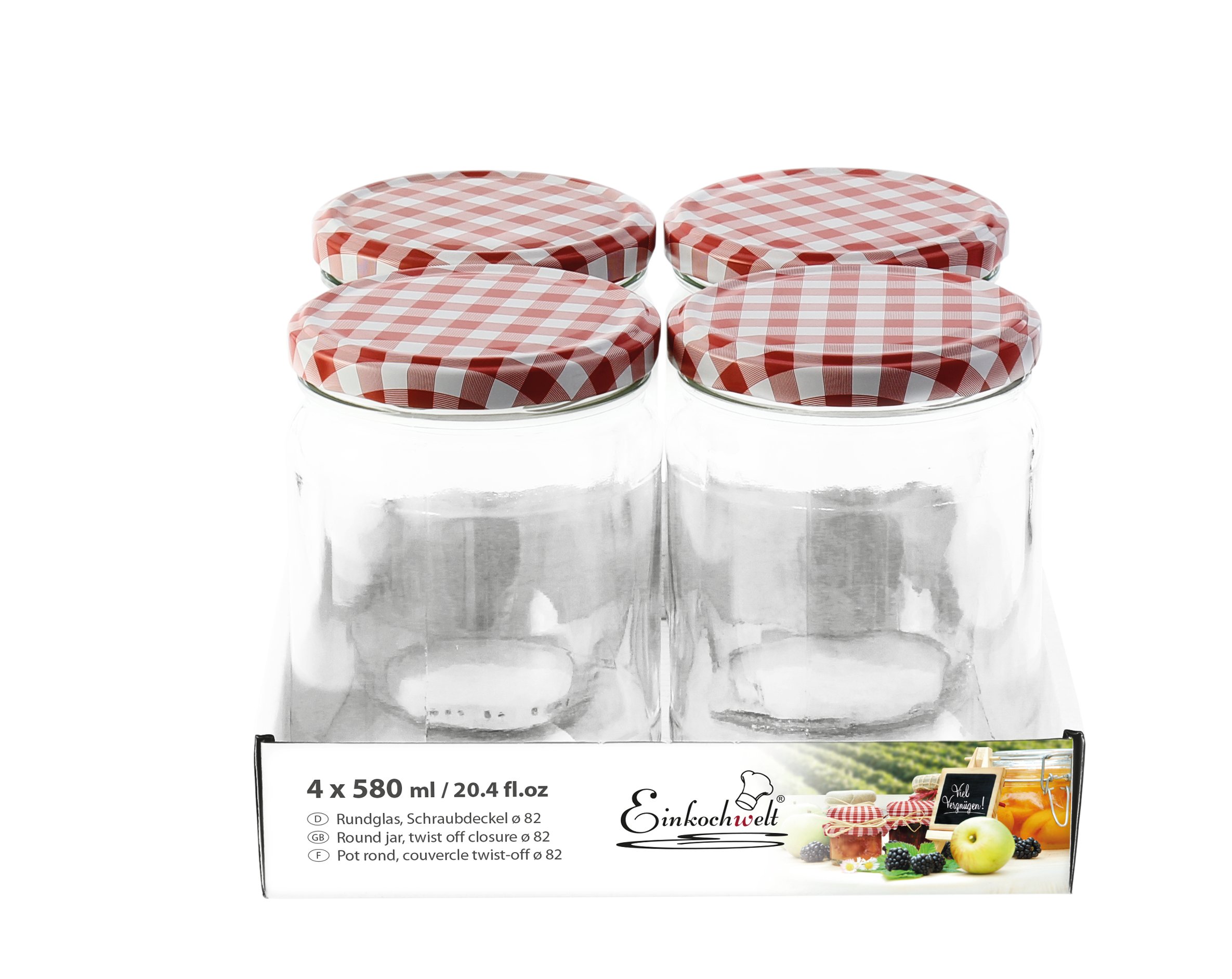 Einkochwelt - Jampotten - 0.58 l - 580 Milliliter Einkochwelt - Jampotten - 0.58 l - 580 Milliliter