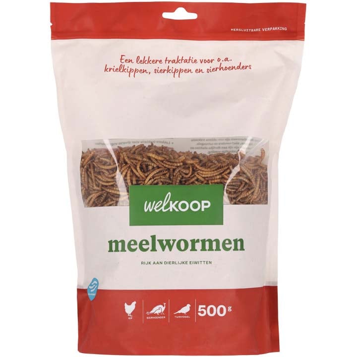 Welkoop Meelwormen - Pluimveesnack - 500 Gram