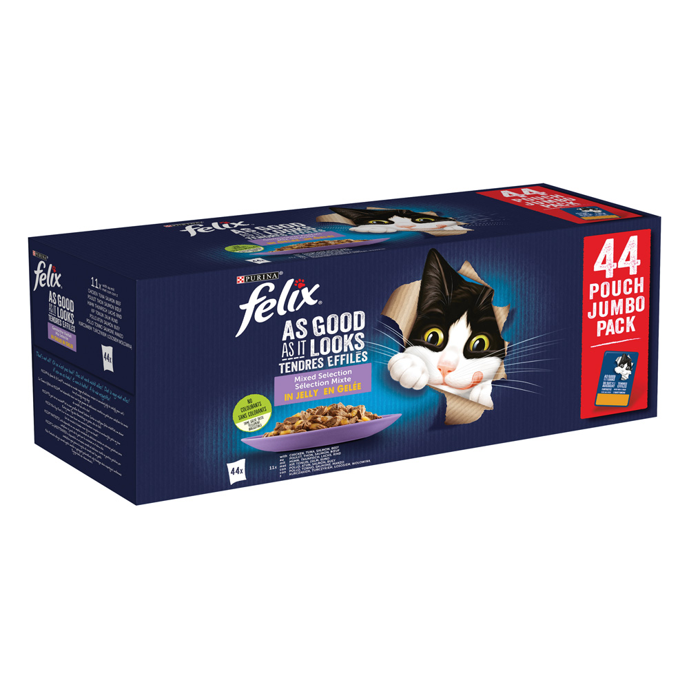 Felix Mixed Selection 44x85gr. - Kattenvoer - 85 Gram - kip|Rund|Zalm
