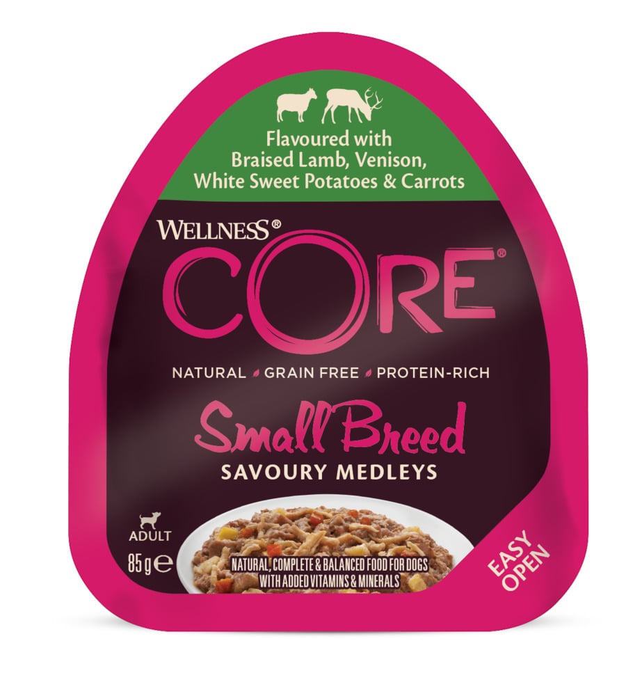 Wellness CORE Small-Breed Savoury Medleys  - Hondenvoer - 85 Gram - lam