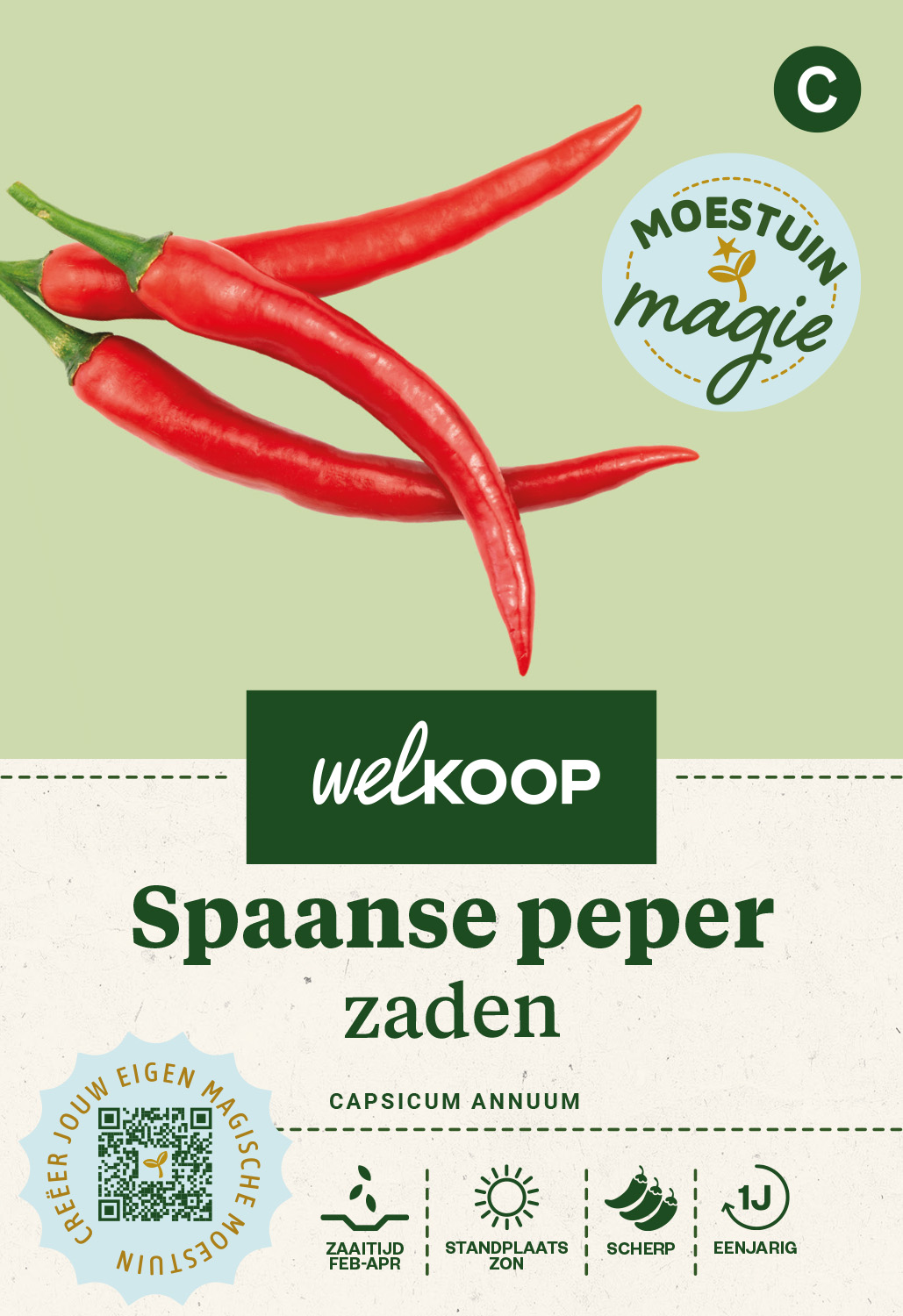 Welkoop Moestuin Magie - Spaanse Peper Zaden - 1 Gram