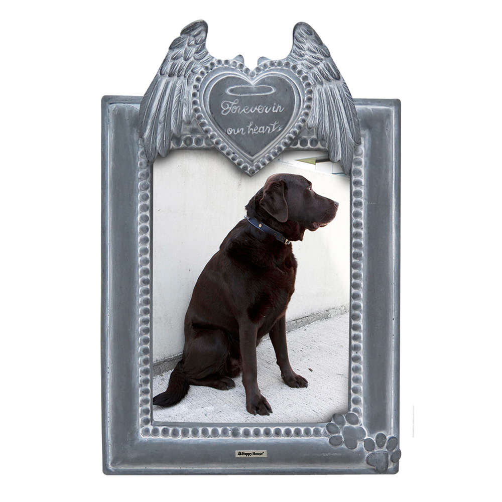 Happy-House - Fotolijst - Hond Kat - Herdenken - grijs - Small