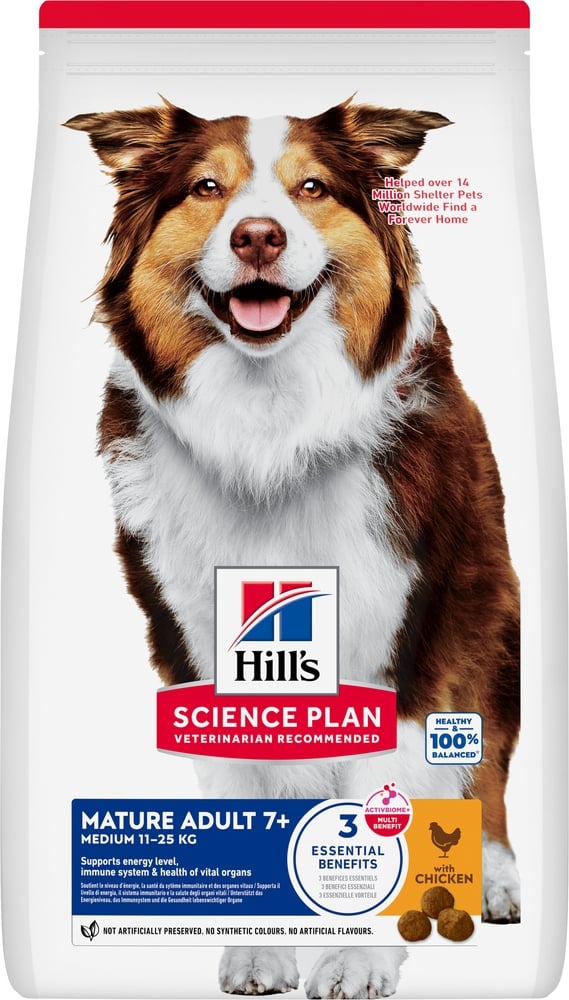 Hill's Science Plan Mature Adult Medium - Hondenvoer - 2.5 Kilogram - kip Hill's Science Plan Mature Adult Medium - Hondenvoer - 2.5 Kilogram - kip