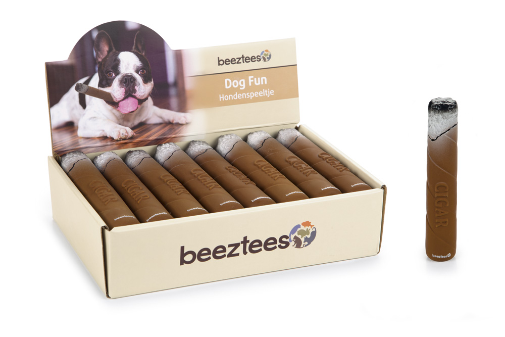 Beeztees Sigaar - Hondenspeelgoed - bruin