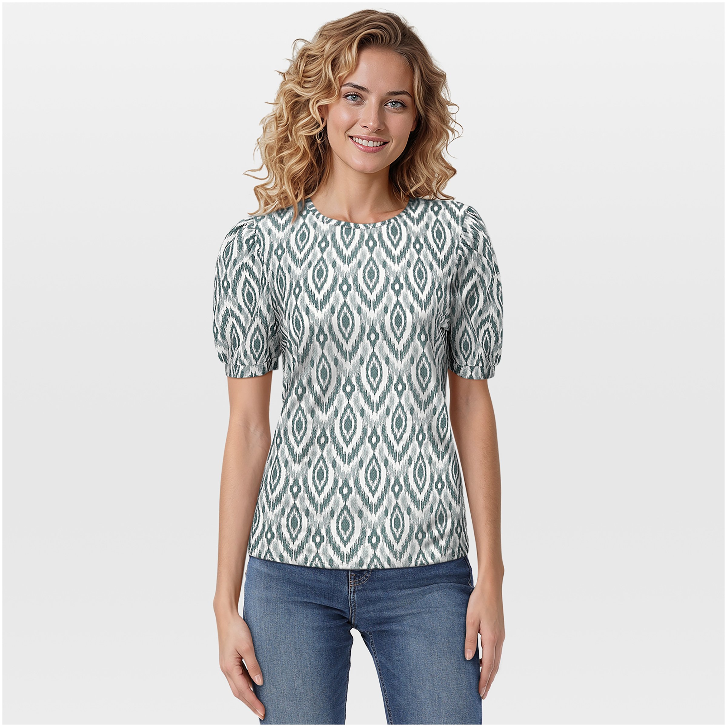 VELESTE Jente - T-Shirt - Melange groen - 36