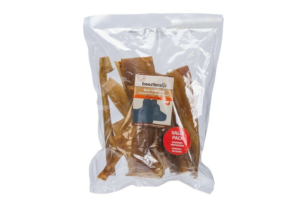 Beeztees Runderkophuid - Hondensnack - 500 Gram - rund - M