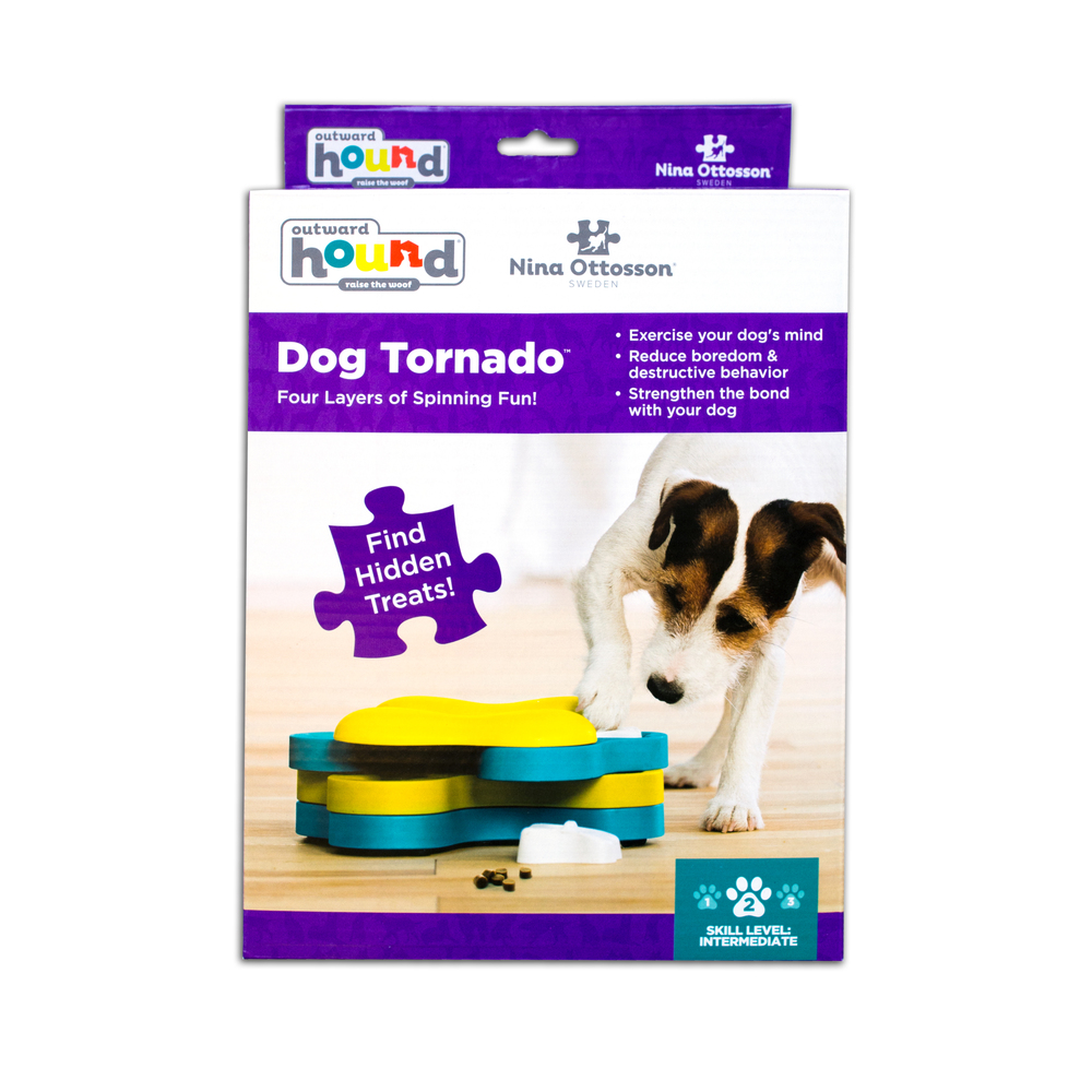 Nina Ottosson Tornado - Puzzel - Hondenspeelgoed - blauw - 8.3x27.9x19.1 cm