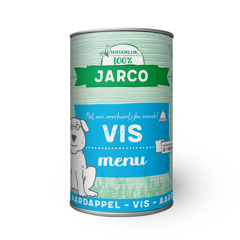 Jarco 100% natuurlijk Vis Menu - Hondenvoer - 400 Gram - vis