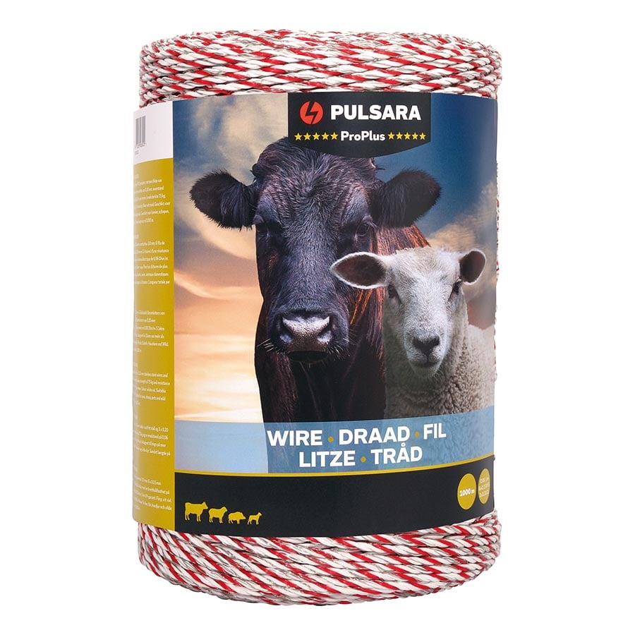 Pulsara Pro Plus - Schrikdraad - 27 cm - 1000 Meter - Wit - 18.5 cm - 100000 cm Pulsara Pro Plus - Schrikdraad - 27 cm - 1000 Meter - Wit - 18.5 cm - 100000 cm