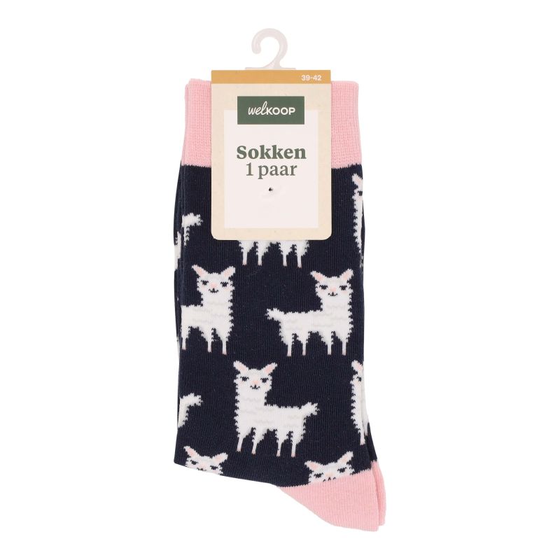 Welkoop Fun Alpaca - Sokken - Roze - 39-42