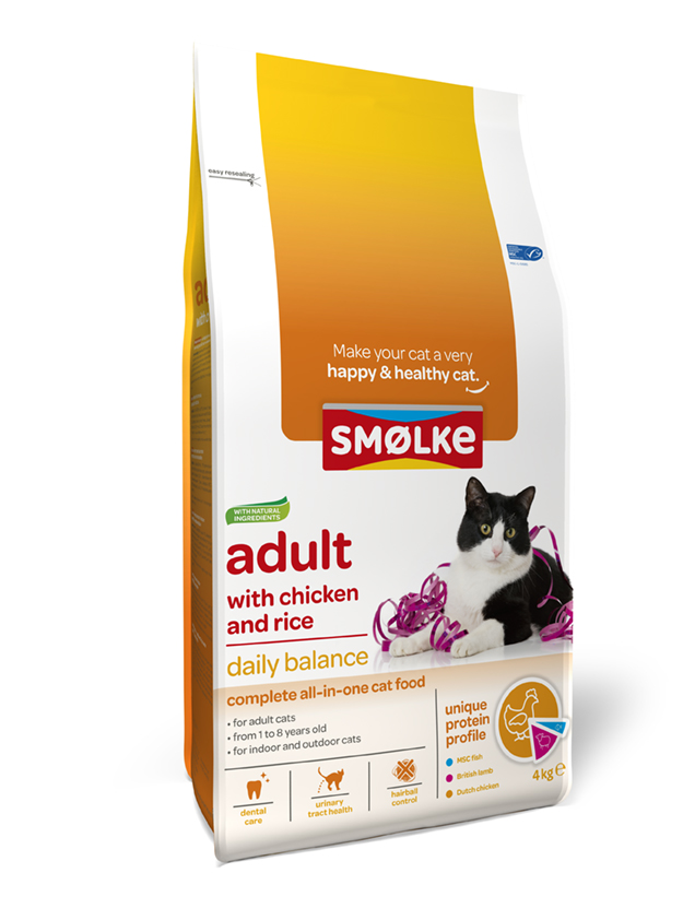 Smölke Adult - Kattenvoer - 4 Kilogram - kip