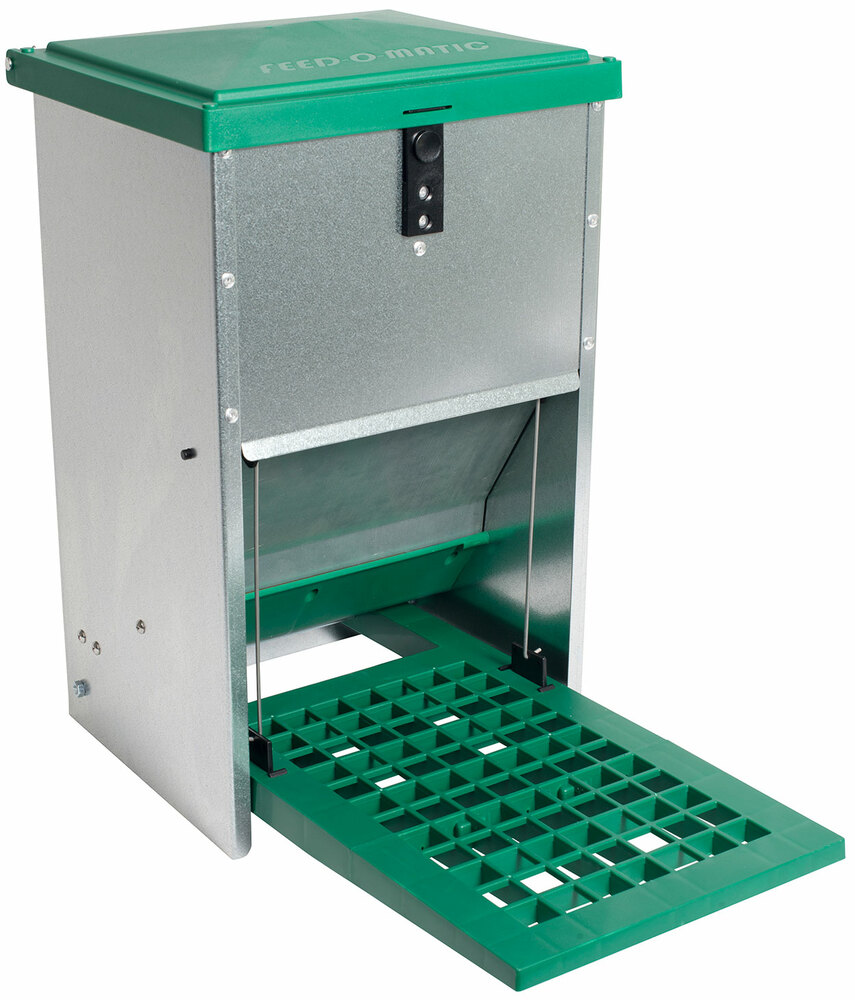 Olba FeedoMatic - Automatische Voerbak - Groen / Zink - 40x27.5x25 cm