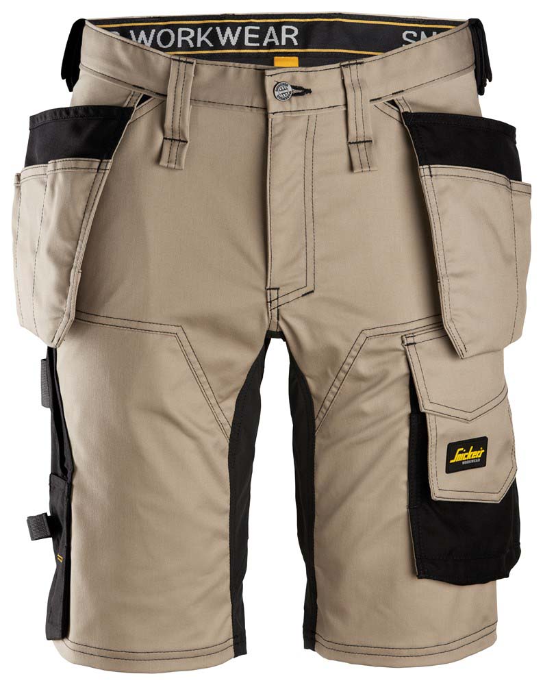 Snickers AllroundWork 6141 Stretch - Korte werkbroek - Khaki - 50