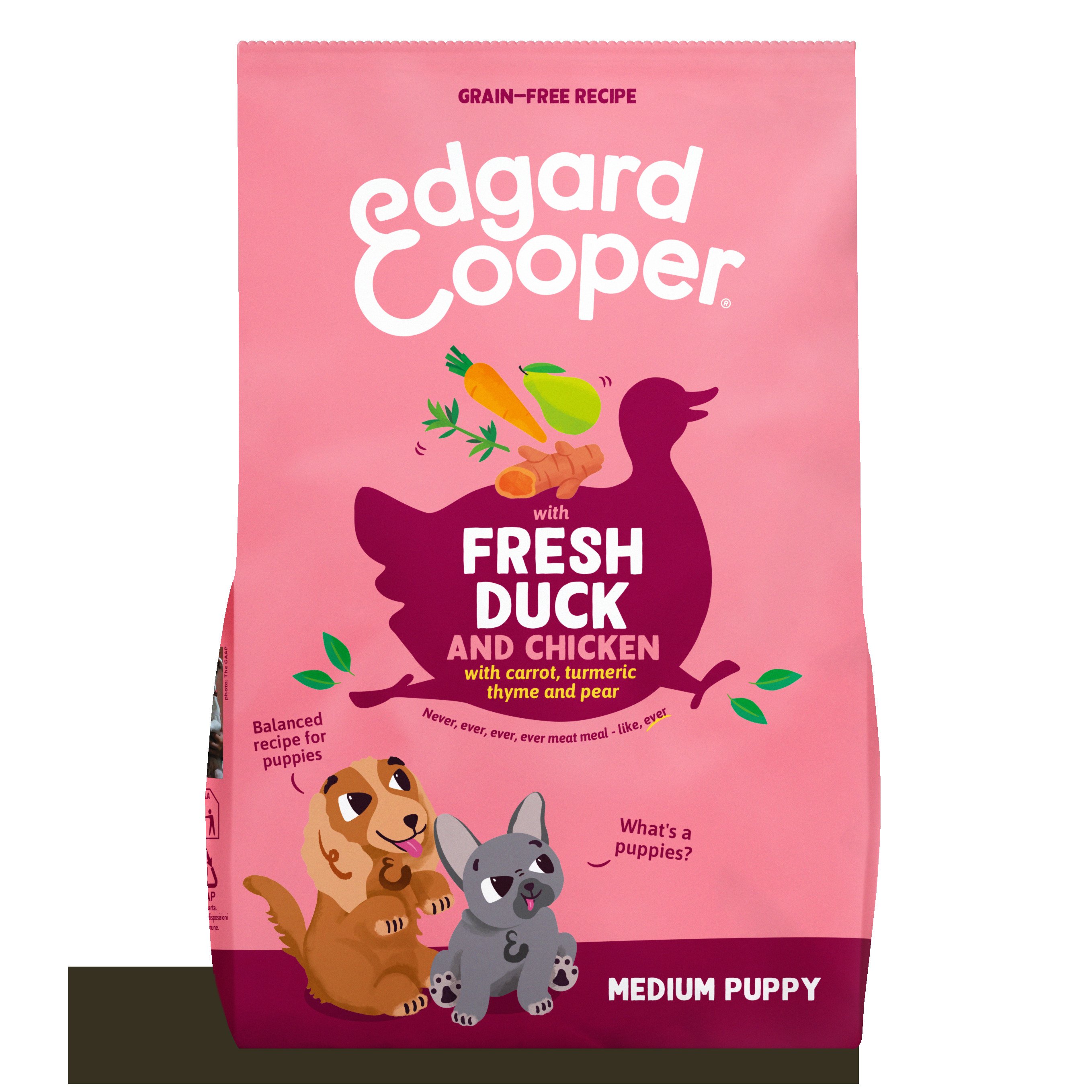 Edgard & Cooper Puppy - Hondenvoer - 2.5 Kilogram - eend, kip