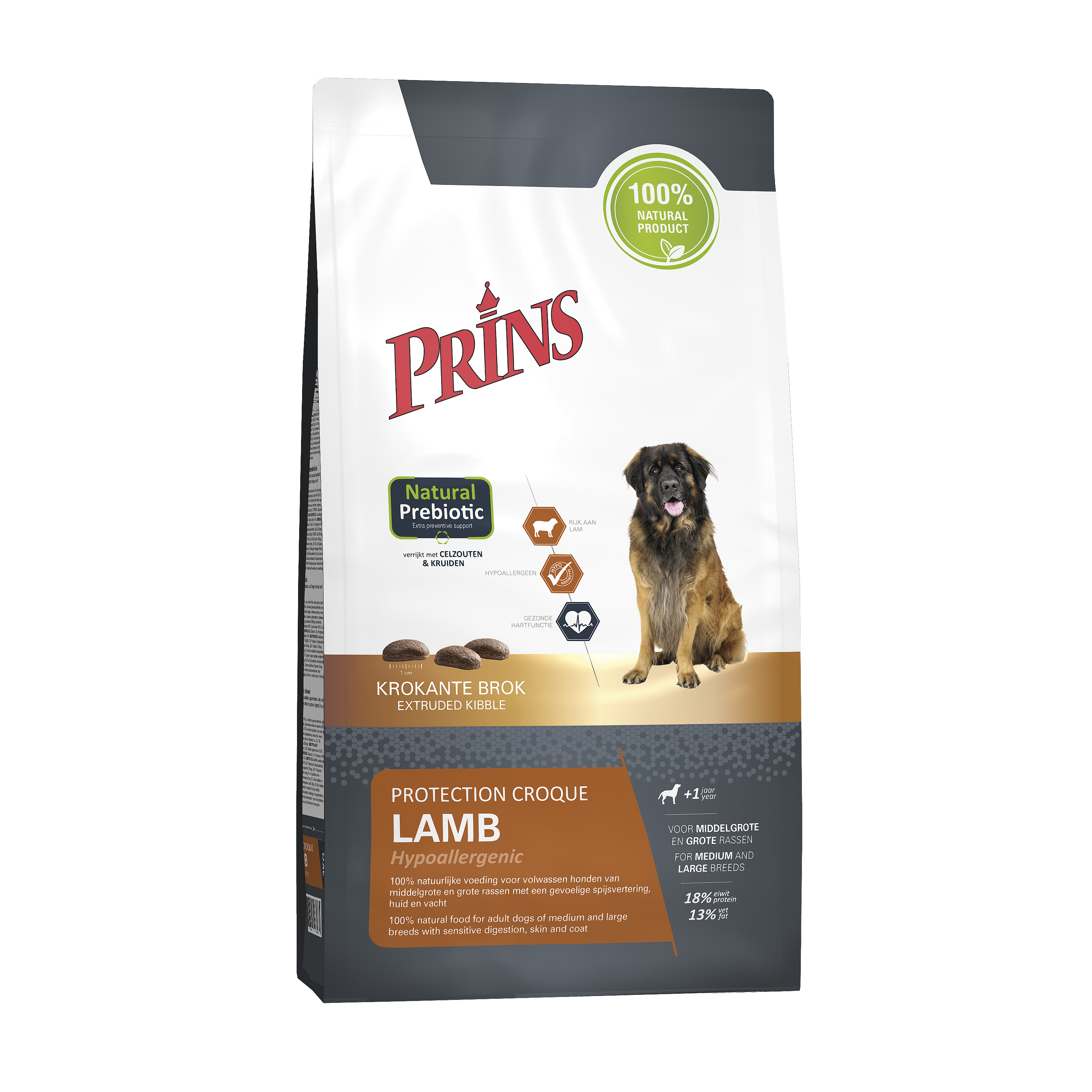 Prins Protection Croque Lamb Hypoallergenic - Hondenvoer - 10 Kilogram - Lam & rijst