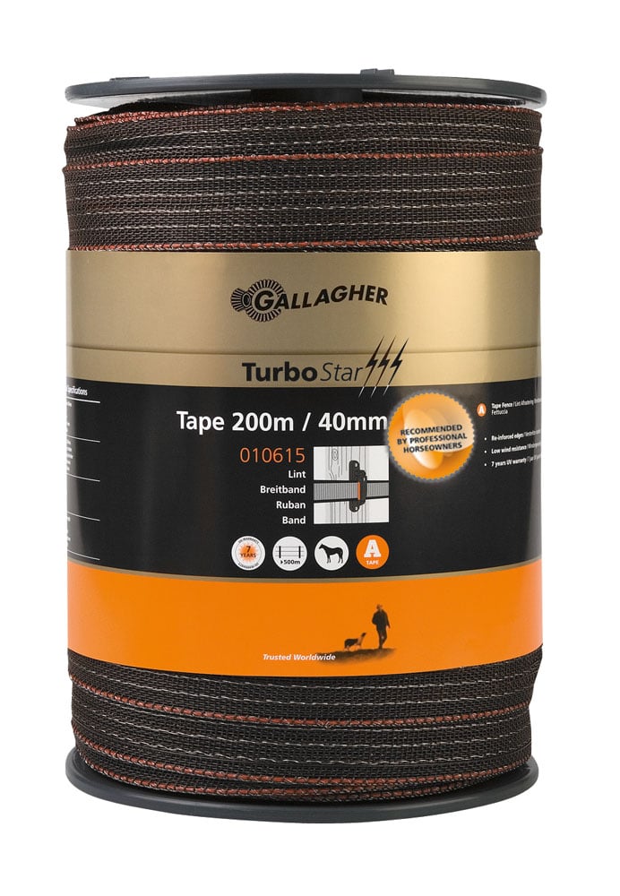Gallagher Turbostar lint 40 mm - 200 meter - Terra - 32 cm - 200 Meter - Terra - 22 cm - 20000 cm Gallagher Turbostar lint 40 mm - 200 meter - Terra - 32 cm - 200 Meter - Terra - 22 cm - 20000 cm