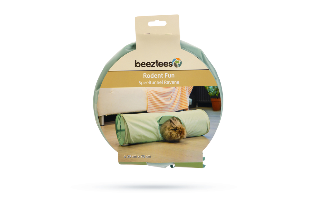 Beeztees Tunnel Ravena - Knaagdierspeelgoed - Mint - 20x20x70 cm