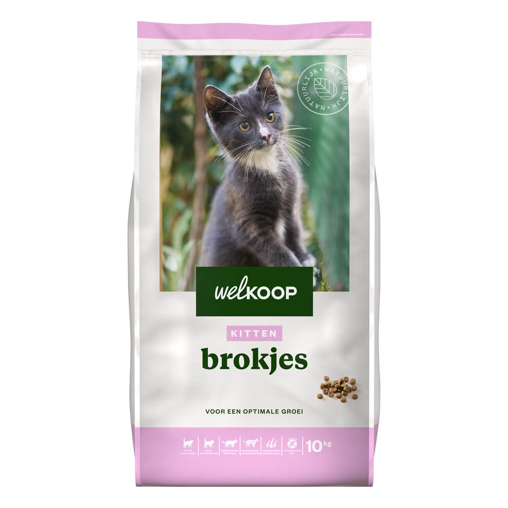 Welkoop Kitten brokjes - Kattenvoer - 10 Kilogram - gevogelte