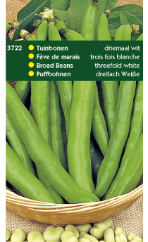 Hortitops Tuinbonen Vicia faba Driemaal wit - Groentezaden - 250 Gram Hortitops Tuinbonen Vicia faba Driemaal wit - Groentezaden - 250 Gram