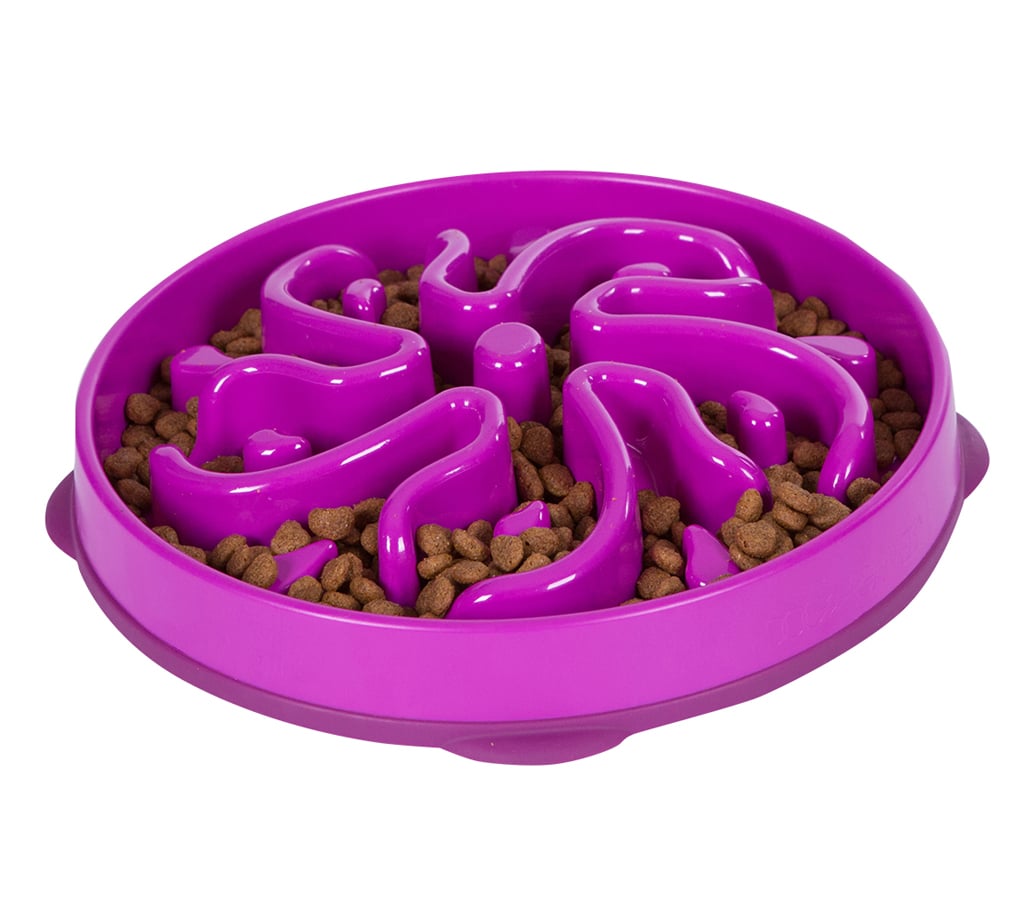 Outward Hound Anti-Schrok groot - Voerbak - Paars - 28 cm