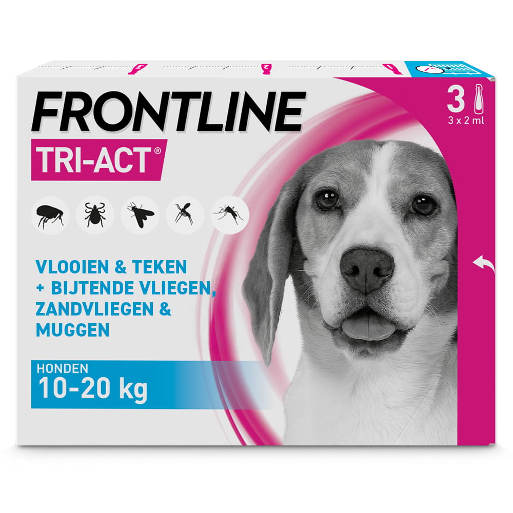 Frontline Tri-Act M - Teken en vlooienpipet - 3 pipetten - 3 Stuks - M