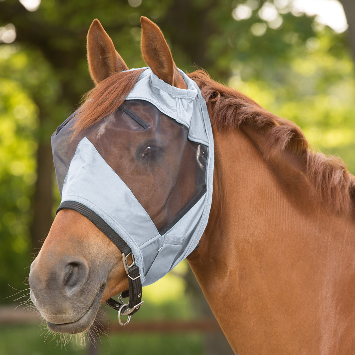 Waldhausen Premium - Vliegenmasker - Zilver - Cob Waldhausen Premium - Vliegenmasker - Zilver - Cob