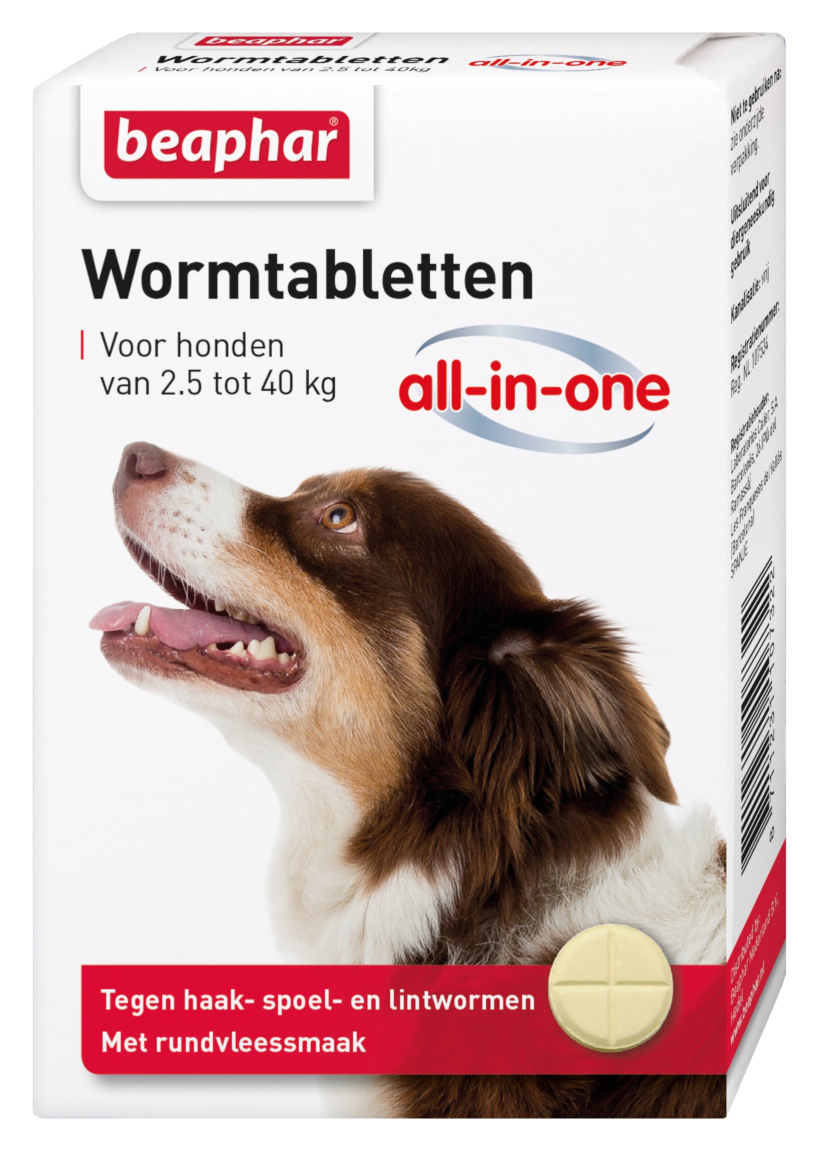 Beaphar All-in-one Tabletten - Ontwormen Hond - 4 Stuks - M