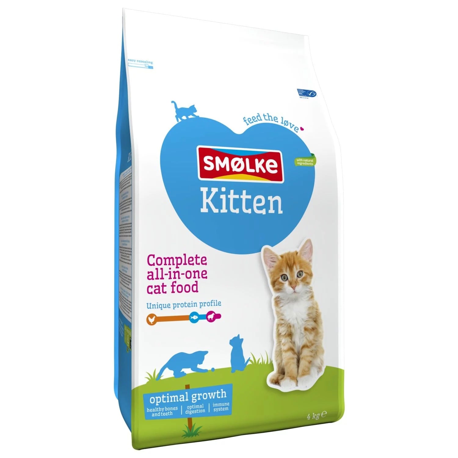 Smölke Kitten - Kattenvoer - 4 Kilogram - vis, lam, kip