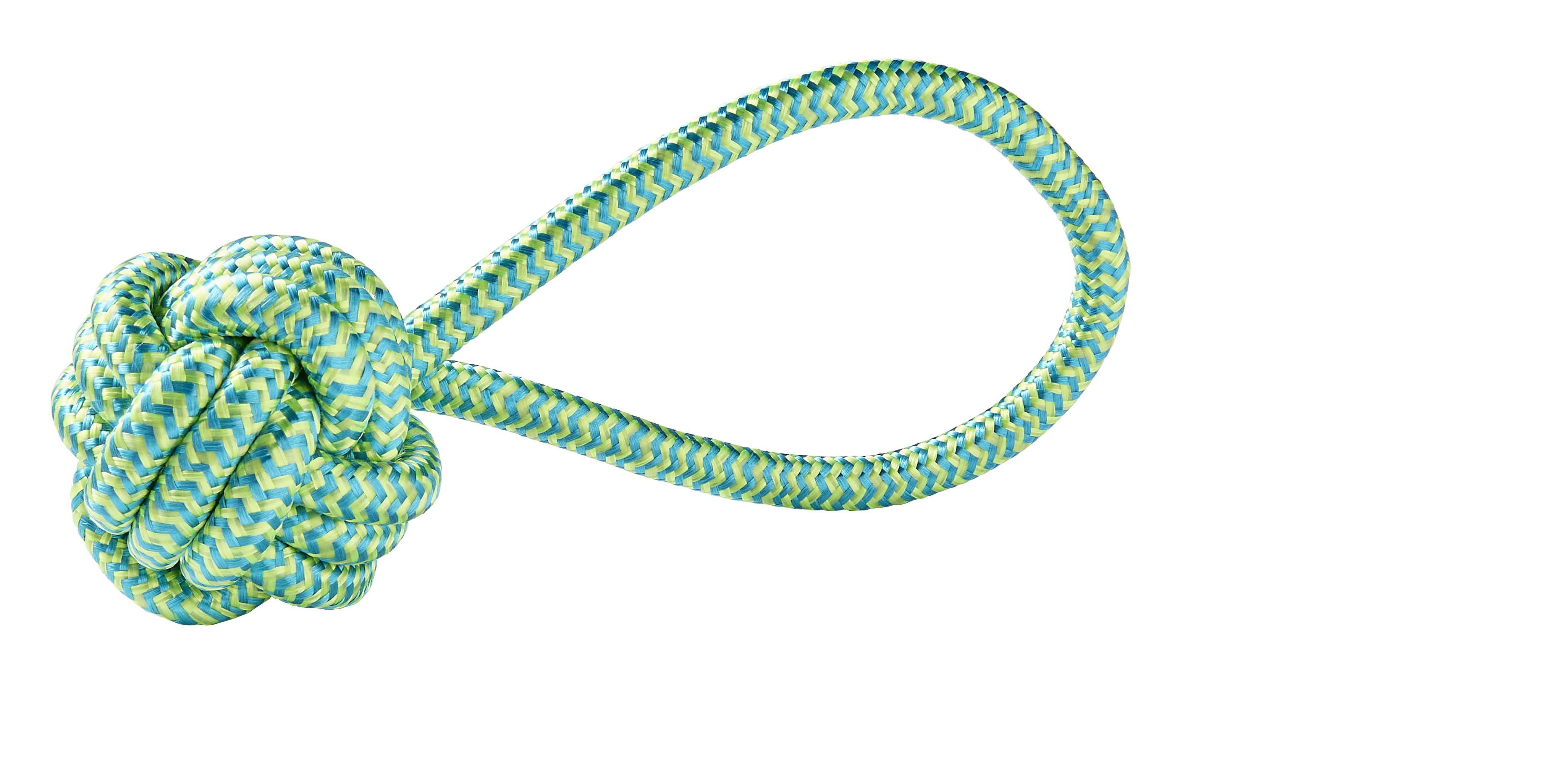 Bal met Touw - Apporteren - Hondenspeelgoed - Groen - 10x22x10 cm