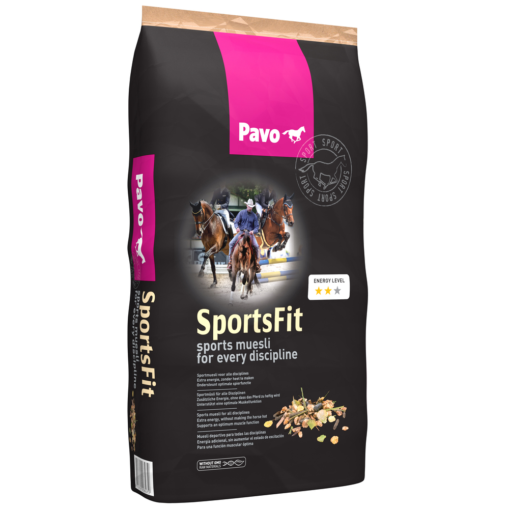 Pavo Sportsfit - Sport/ Prestatie - Paardenvoer - 15 Kilogram - Zak Pavo Sportsfit - Sport/ Prestatie - Paardenvoer - 15 Kilogram - Zak
