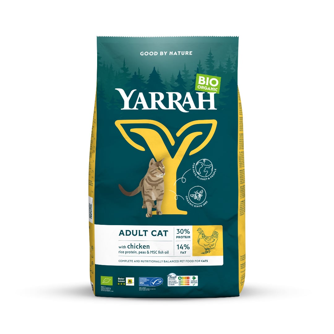 Yarrah Biologisch Adult - Kattenvoer - 10 Kilogram - kip