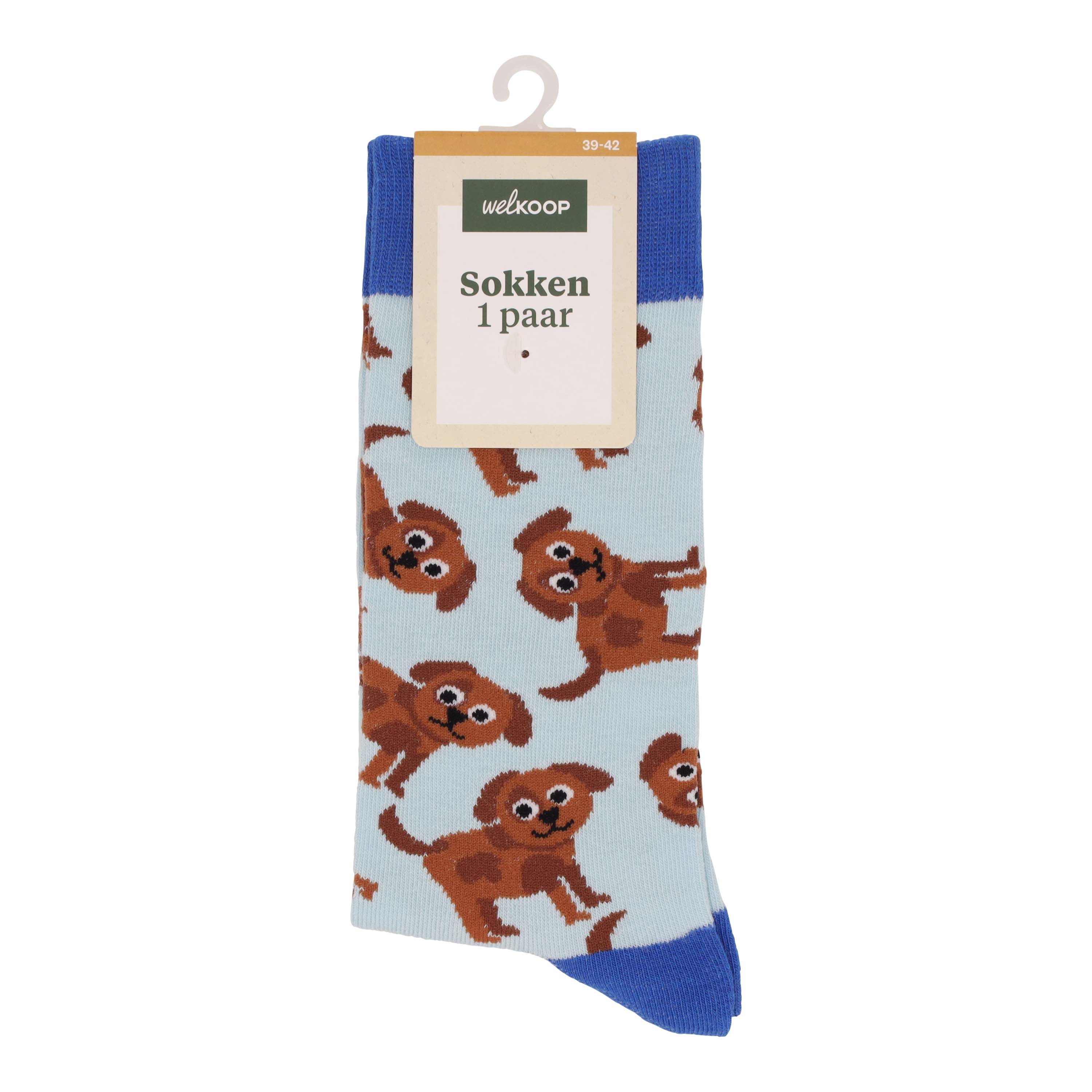 Welkoop Fun Pup - Sokken - Blauw - 43-46