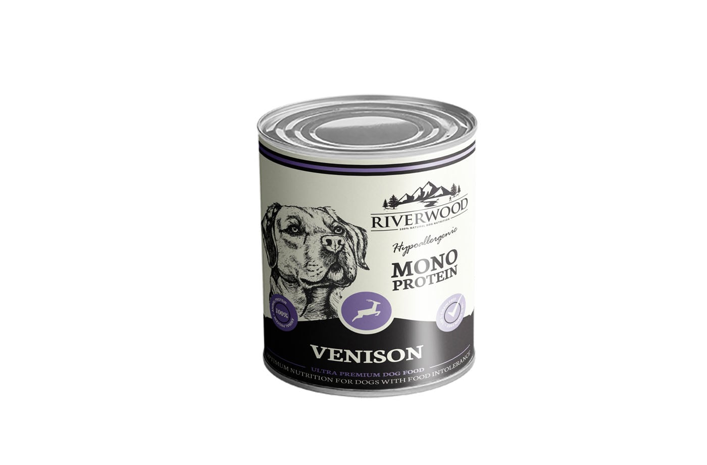 Riverwood Mono Proteïne - Hondenvoer - 400 Gram - Hert Riverwood Mono Proteïne - Hondenvoer - 400 Gram - Hert