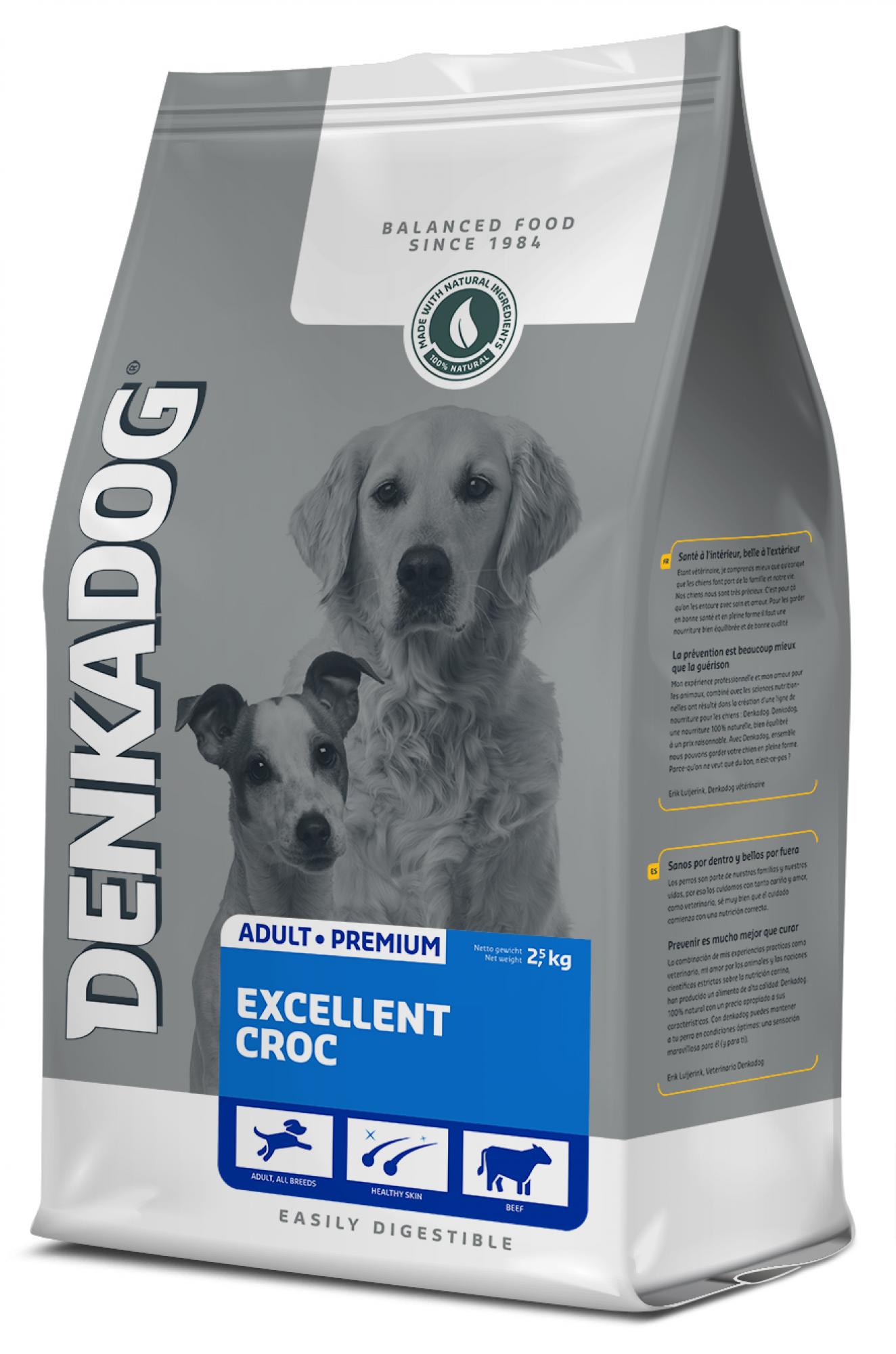 Denkadog Excellent Croc- Hondenvoer - 12.5 Kilogram - rund